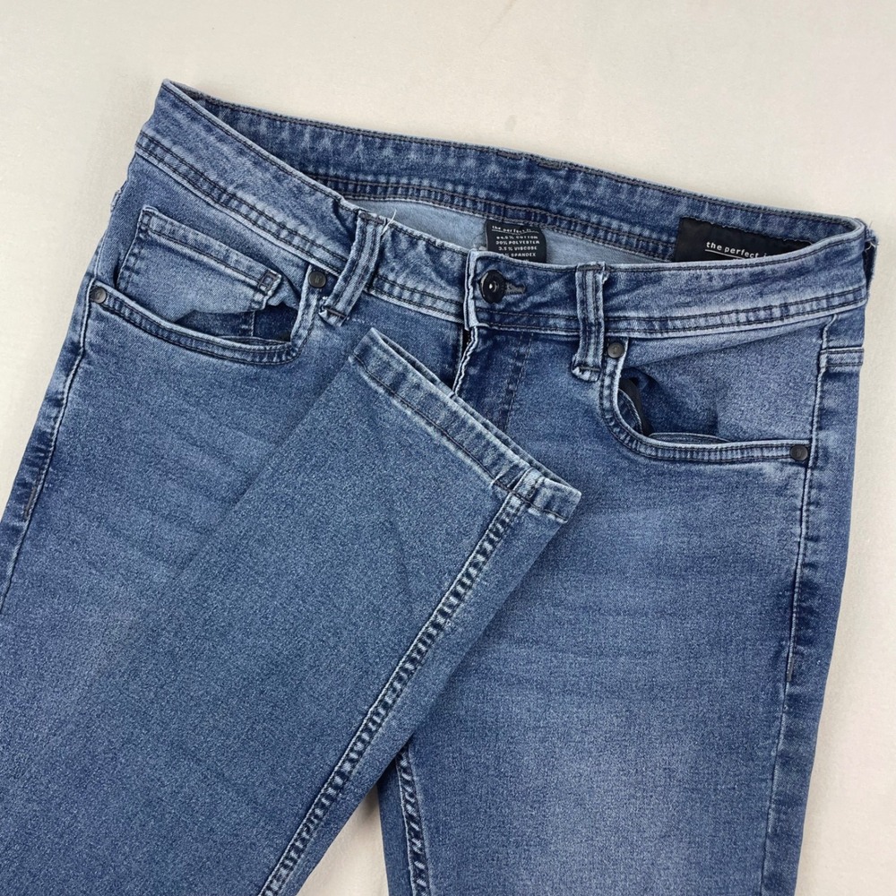 The Perfect Jean NYC Skinny Fit Blue Denim Jeans 31x34 Stretch Casual